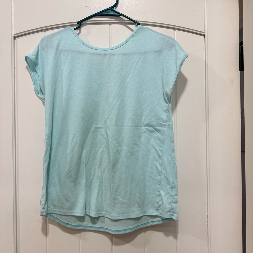 Athleta Girl Light Blue Sleeveless Crewneck Girl's Top